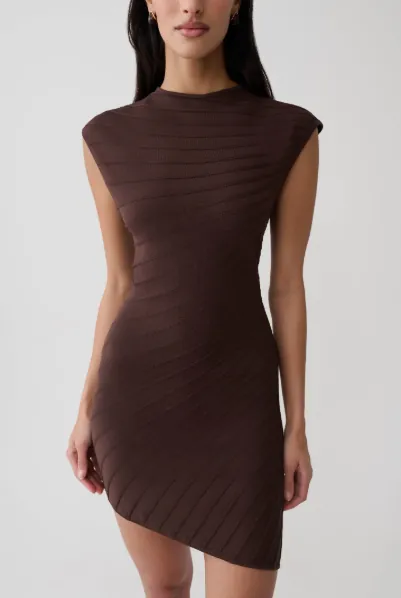 Posy Ribbed Sleeveless Mini Dress